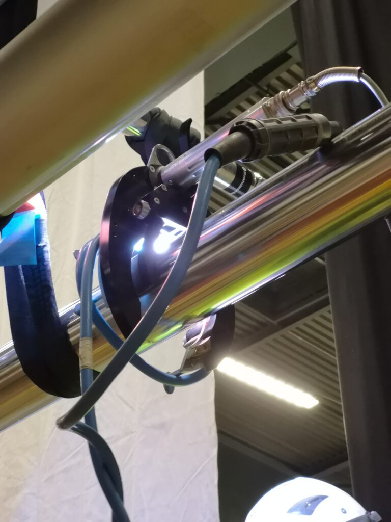 Orbitalsvetsning utav 114,3 rostfria rör.