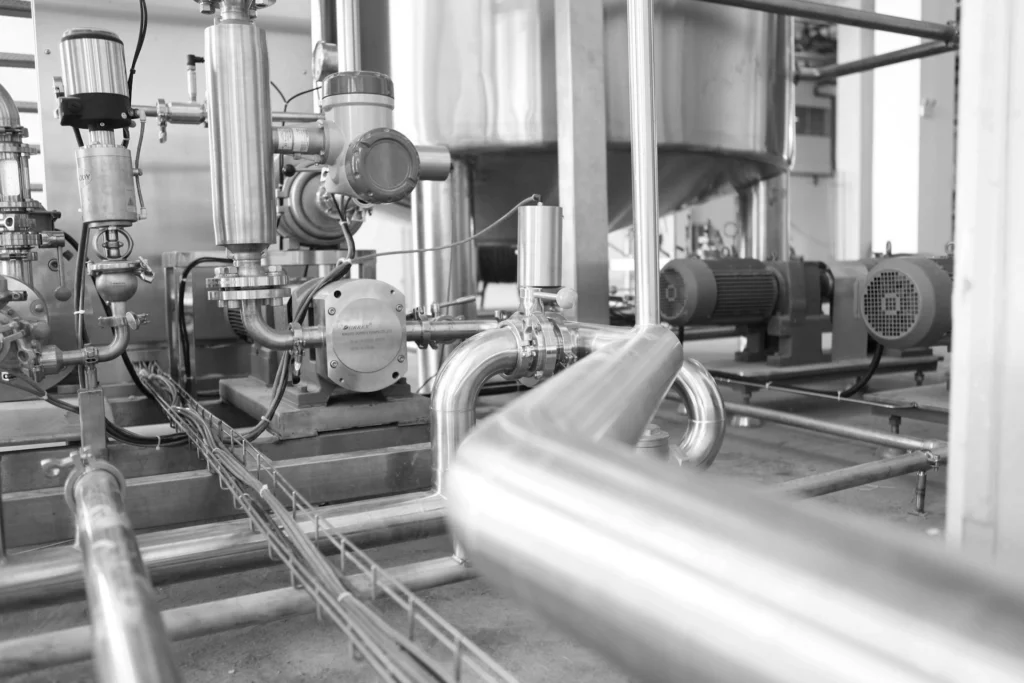 Gasinstallation av biogas som är orbitalsvetsat